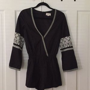 Anthropologie Valiante Black Romper Size 0